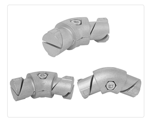 DYJ28-B03 Aluminum Lean Tube Material Connection 135 ° Internal Joint Aluminum Tube Support Bracket Fixing Component