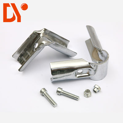 Thickness 2.3mm HJ-2 Chrome-plated Metal Pipe Connector for OD 28mm Lean Pipe Warehouse Modular System