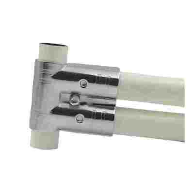 HJ-14 Chroming Plating Round Metal Pipe Joints/connectors/tube Connector 3 Way for Lean Pipe System Assembly Line