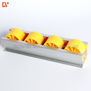 ABS Plastic Steel Roller Aluminum Alloy Roller Track For Sliding Shelf System