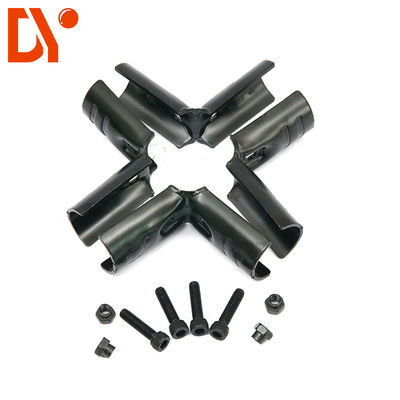 2.3mm Thick SPHC Metal Black Electrophoresis Lean Pipe Joints Rust Proof